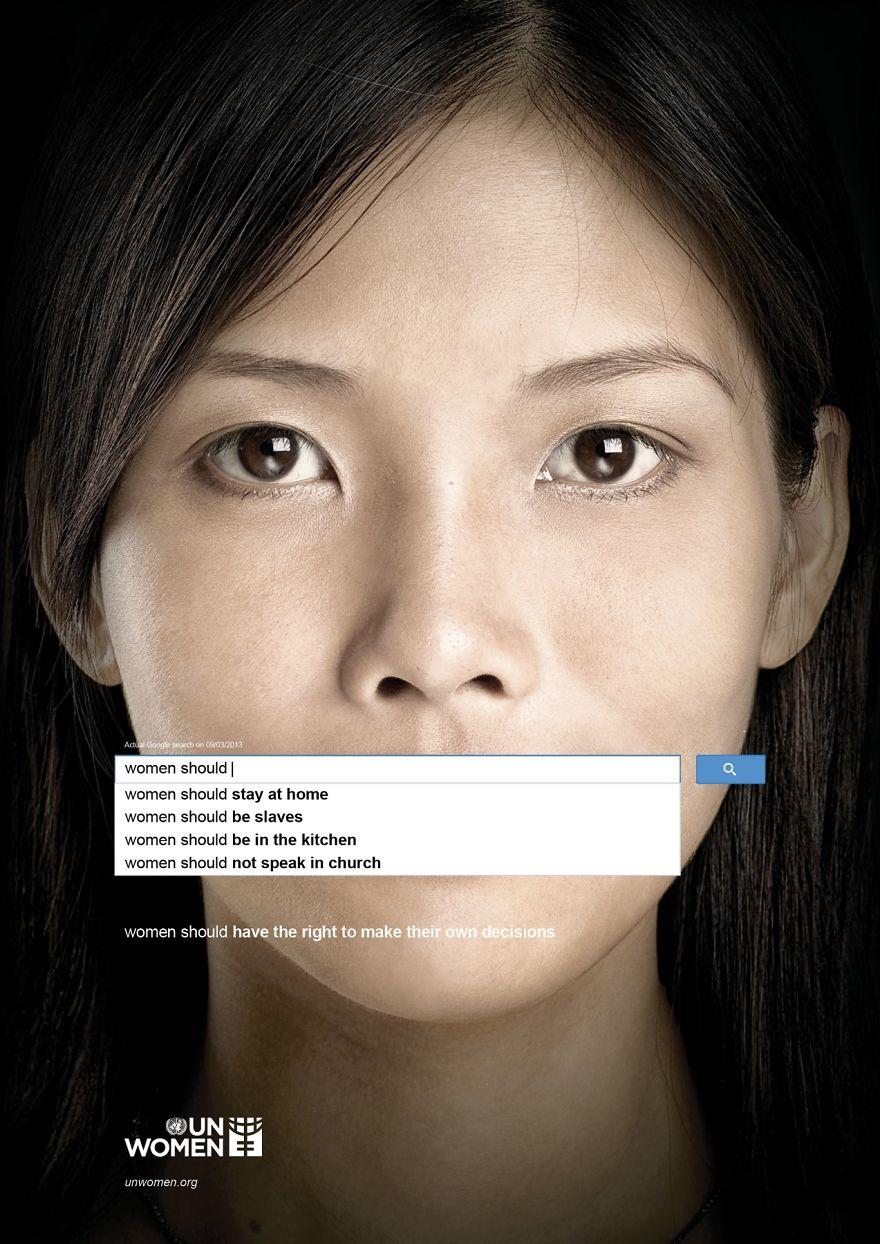 UN Women: Auto-Complete Shows Perceptions of Women - Powerful Ads