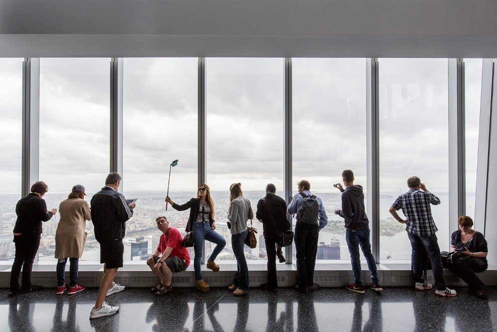 The One World Observatory opened at One World Trade Center 14 years after 9/11 in New York. Measuring 1,776 ft. tall, One World Trade Center is the tallest building in the Western Hemisphere.