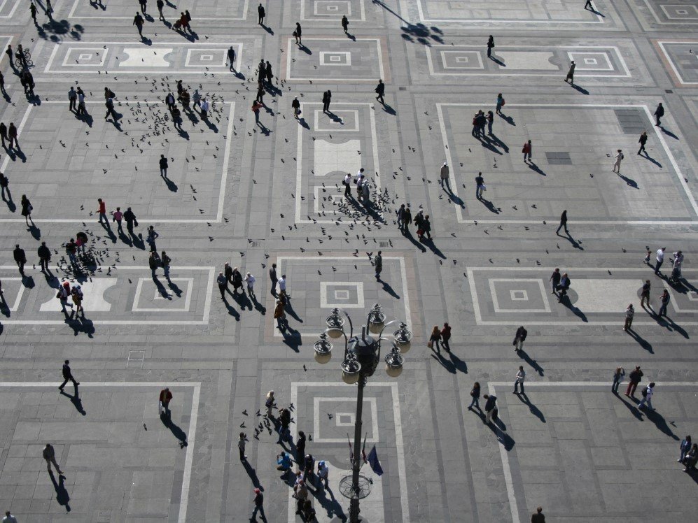 Town Square Milan Italy