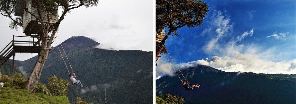 Would you dare to ride this swing literally at the edge of the world ...