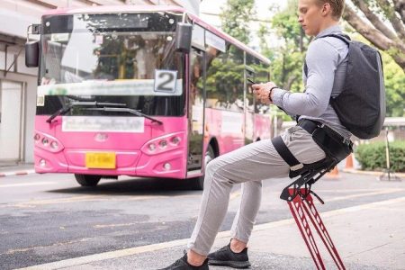 'Lex' wearable folding chair lets you sit anywhere you want without any  hassle - RumbleRum