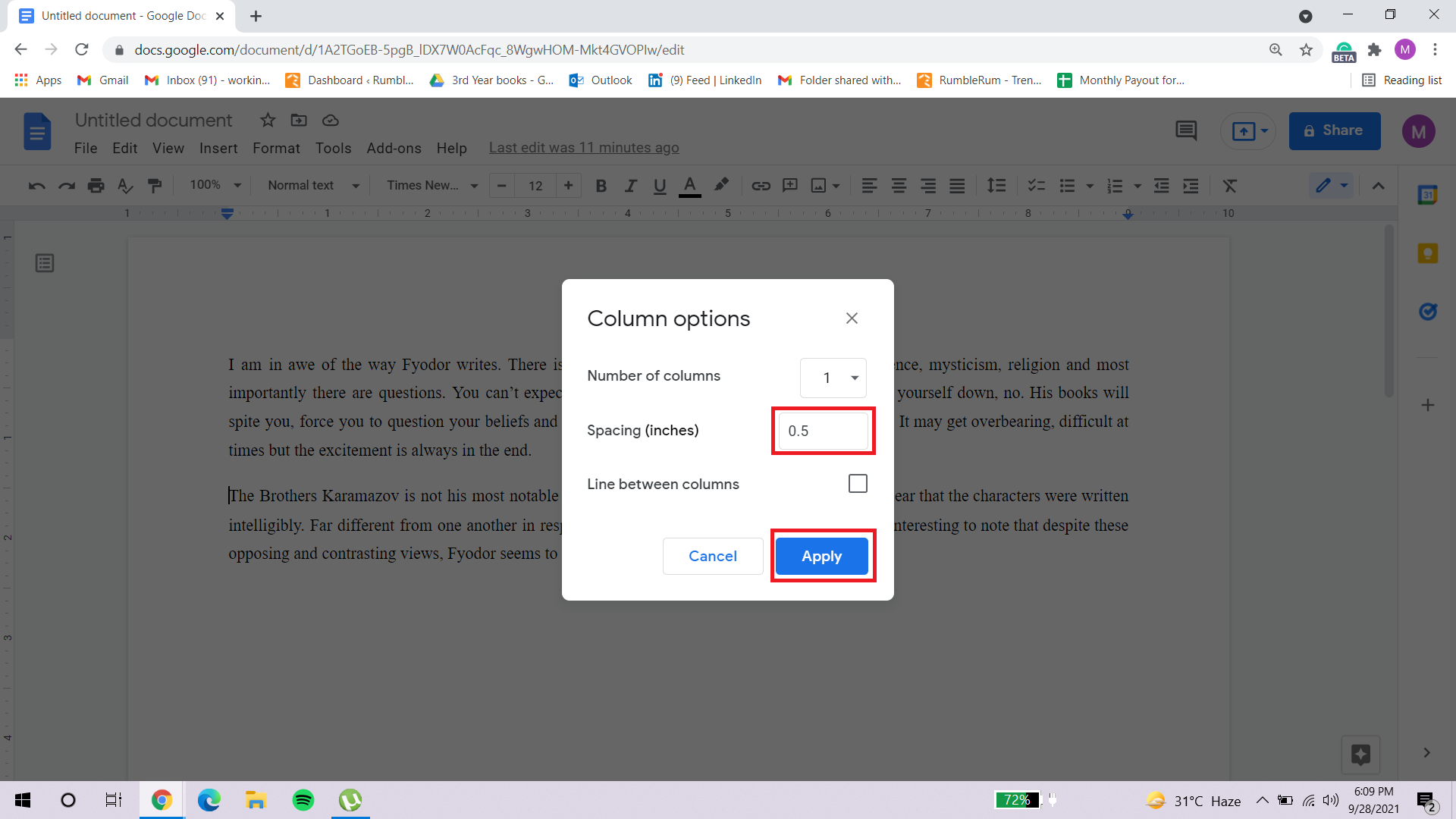 columns in google docs 5