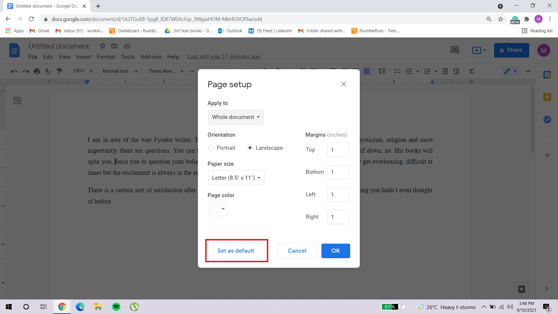 Google Docs Landscape