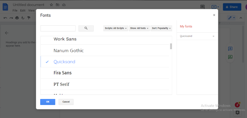 how to add fonts to google docs