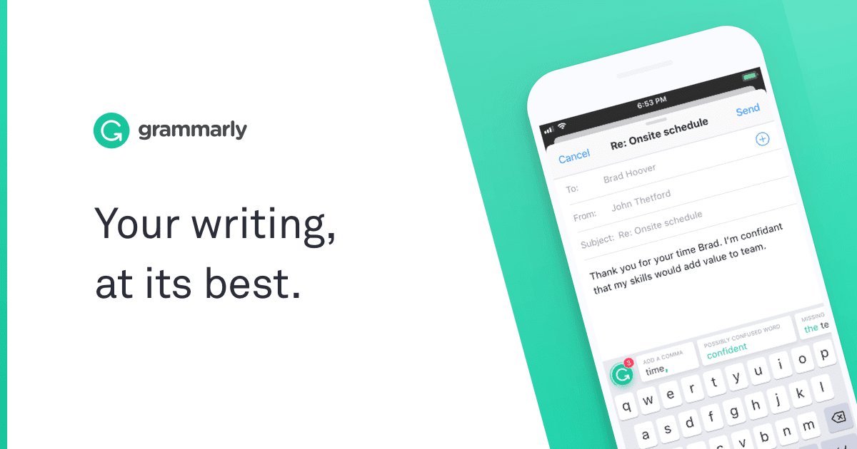 Grammarly best writing app